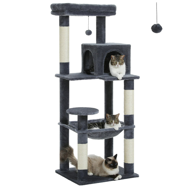 Arbre à Chat 3-en-1 : Grimper, Griffer et se Reposer