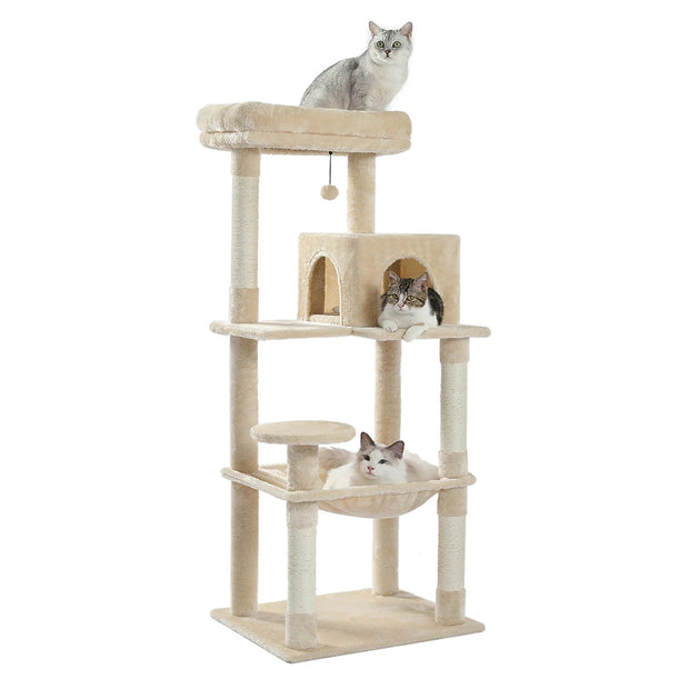 Arbre à Chat 3-en-1 : Grimper, Griffer et se Reposer