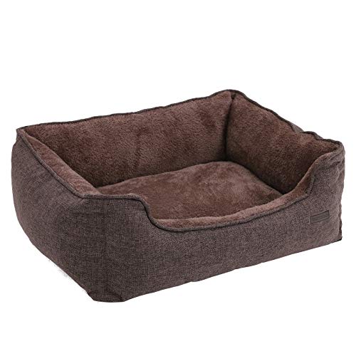 Lit pour chien en tissu peluche