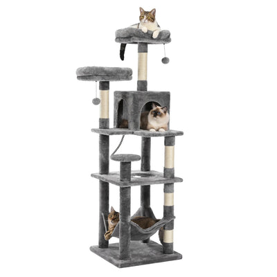 Arbre à Chat 3-en-1 : Grimper, Griffer et se Reposer