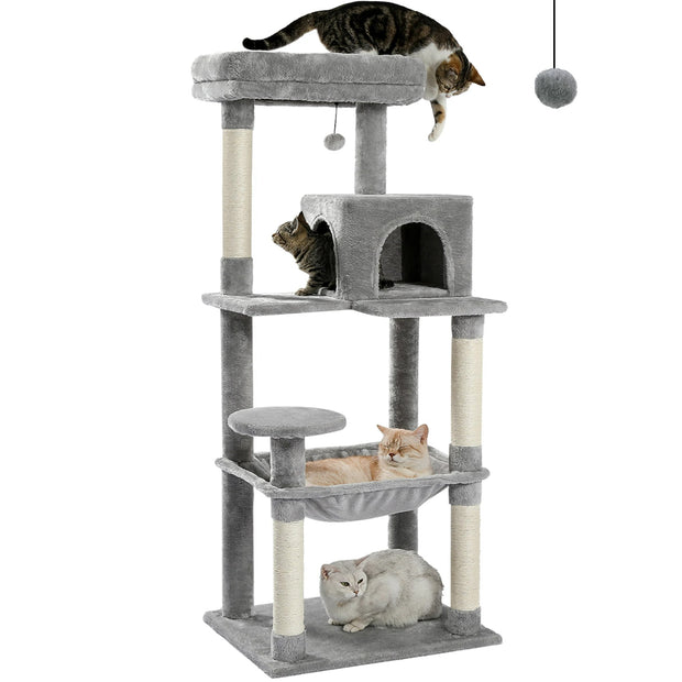 Arbre à Chat 3-en-1 : Grimper, Griffer et se Reposer
